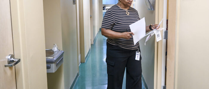 Shannon Shackelford works in the offices of Decatur Youth Services.